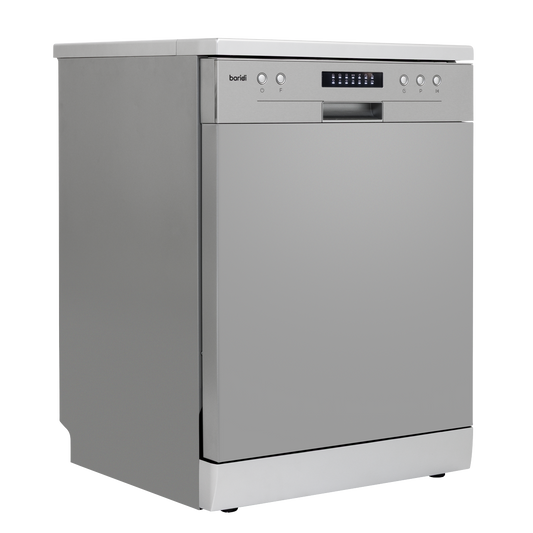 Baridi Regular Sized Freestanding Dishwasher 60cm Wide 13 Place Settings - Silver