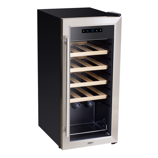 Baridi 18 Bottle Wine Fridge & Cooler - Stainless Steel