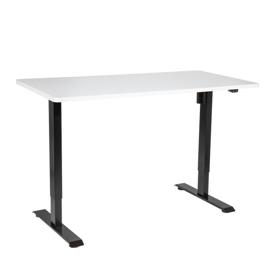 Dellonda Single Motor Ultra-Quiet Adjustable-Height Electric Sit/Stand Desk - White Desktop