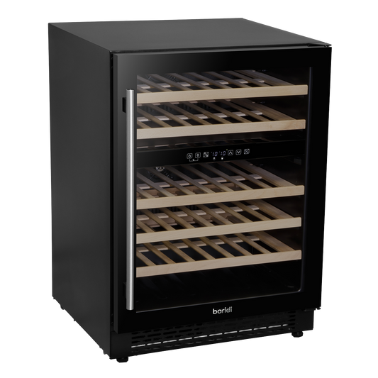 Baridi 46 Bottle Under-Counter/Freestanding Dual Zone Fridge & Cooler 60cm