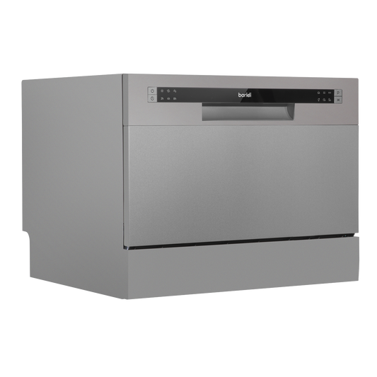 Baridi Tabletop Dishwasher 6 Place Settings 6.5L Capacity - Silver