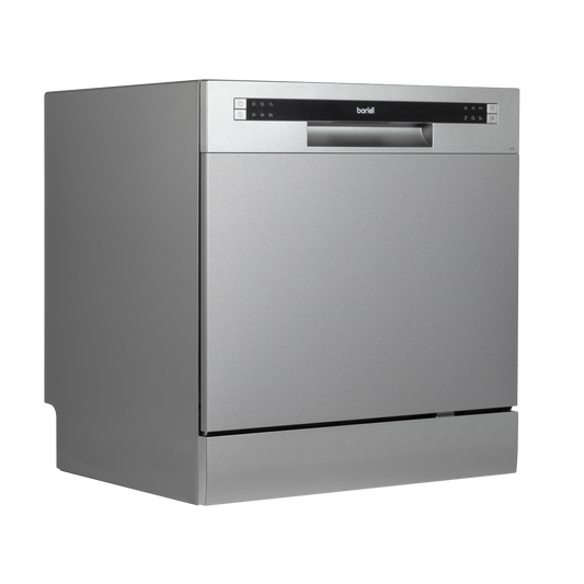 Baridi Tabletop Dishwasher 8 Place Settings 8L Capacity - Silver