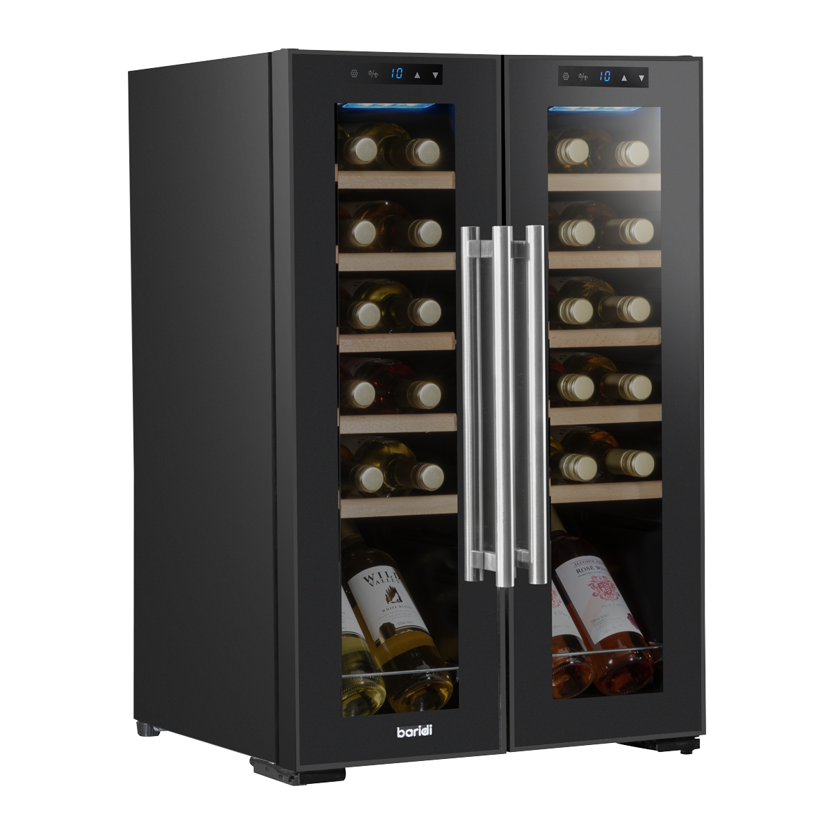 Baridi 24 Bottle Dual Zone Wine Fridge & Cooler