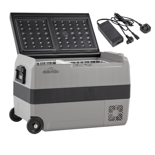 Dellonda Portable Fridge Freezer/Cool Box with LED Display & AC/DC 230V Adaptor 50L