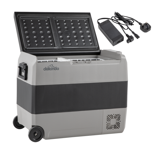 Dellonda Portable Fridge Freezer/Cool Box with LED Display & AC/DC 230V Adaptor 60L