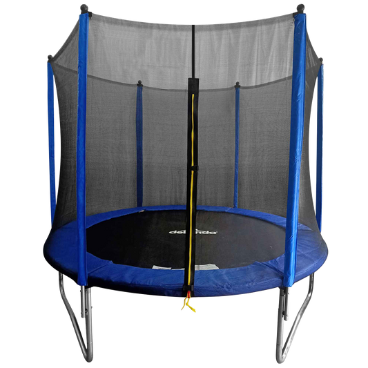 Dellonda Heavy-Duty Outdoor Trampoline with Safety Enclosure Net 8ft