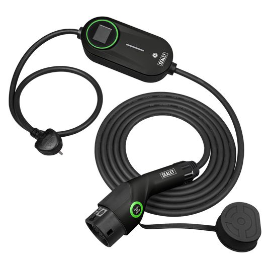 5m Adjustable (3.5kW) Type 2 to UK 3-Pin Plug Portable EV Charger