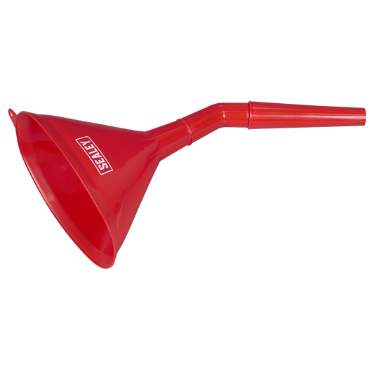 Angled Spout Oval Funnel with Filter 200mm - Medium