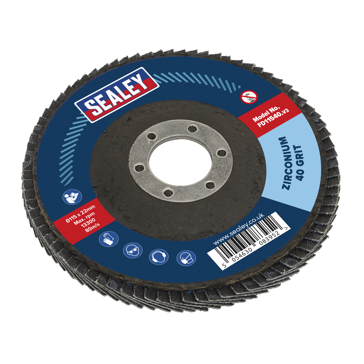 115mm Zirconium Flap Disc 40Grit 22mm Bore