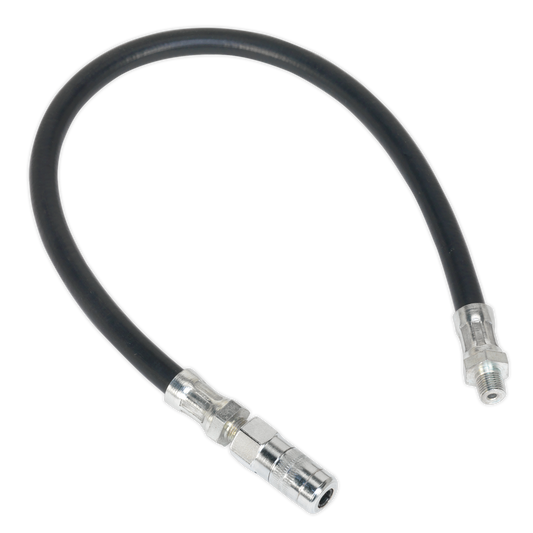 Flexible Rubber Grease Gun Delivery Hose with 4-Jaw Connector 450mm 1/8"BSP Gas