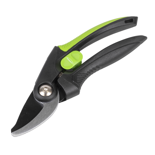 Bypass Secateurs with Soft Grip Handle, Safety Lock & Carbon Steel Blade, 208mm