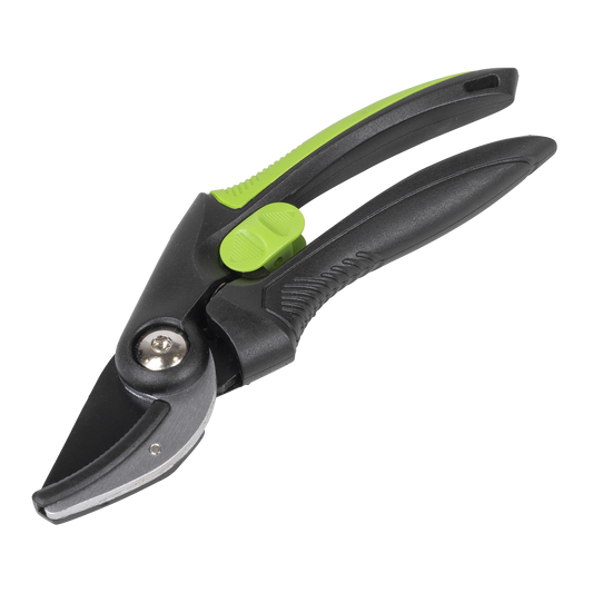 Anvil Secateurs with Soft Grip Handle, Safety Lock & Carbon Steel Blade, 208mm
