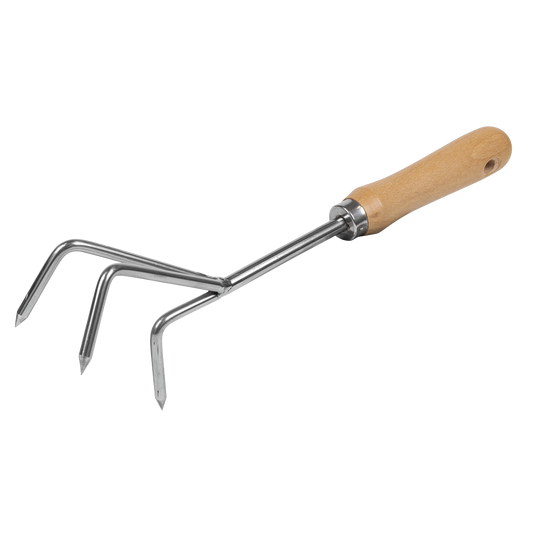 Premier Cultivator with Short Ash Handle & Stainless Steel Tines