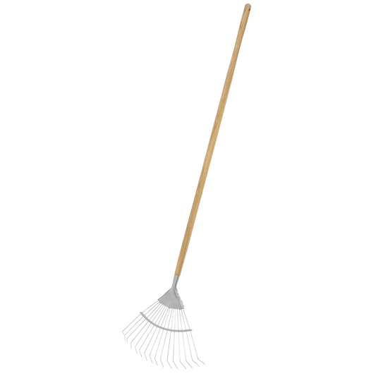 Premier Lawn Rake with Long Ash Handle & Stainless Steel Tines