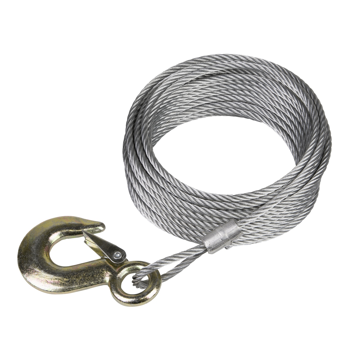 Winch Cable/Wire Rope with Forged Hook 5.1mm x 10m 1350kg Breaking Strength
