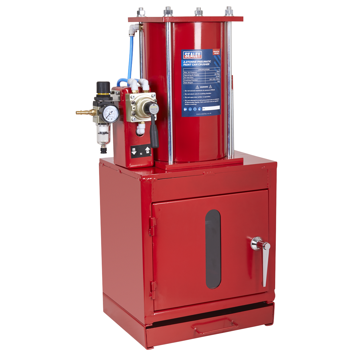 Pneumatic Paint Can Crusher 2.2 Tonne