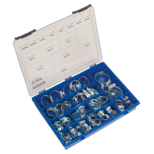HI-GRIP® Zinc Plated Hose Clip Assortment 9.5-55mm 81pc