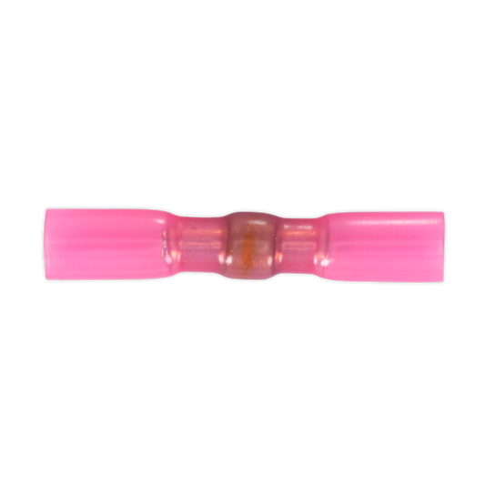 Heat Shrink Butt Connector with Crimp & Solder, Red - Pack of 25