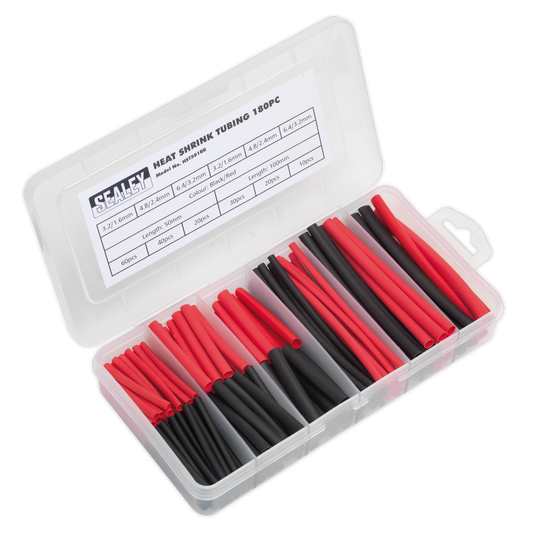 Heat Shrink Tubing Assortment 50 & 100mm 180pc - Black & Red