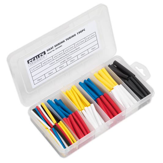 Heat Shrink Tubing Assortment 50mm 190pc - Mixed Colours