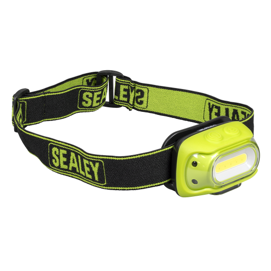 Rechargeable Head Torch with Auto-Sensor 8W COB LED - Green