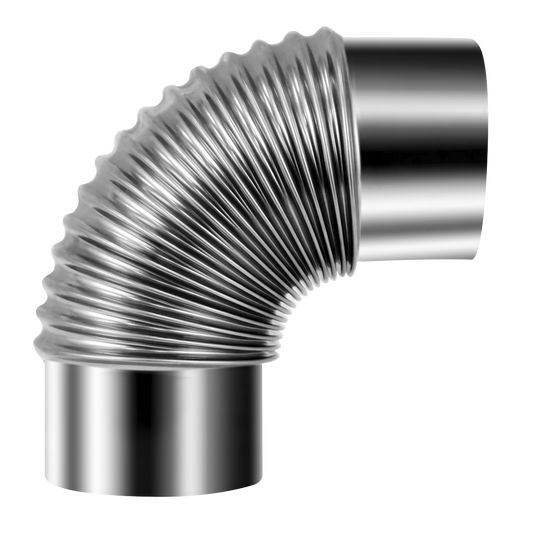 Stainless Steel Exhaust/Flue 90° Bend for IR13/IR16 100mm
