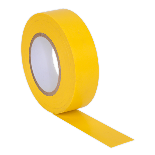 PVC Insulating Tape 19mm x 20m, Yellow - Pack of 10