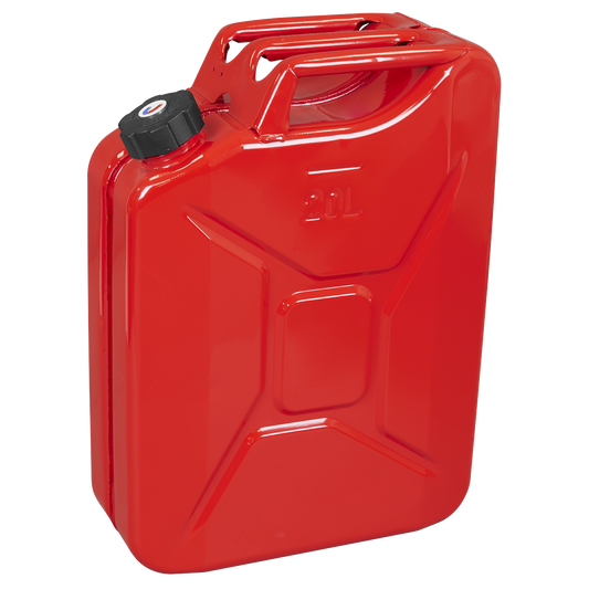 Screw Cap Metal Jerry Can 20L - Red