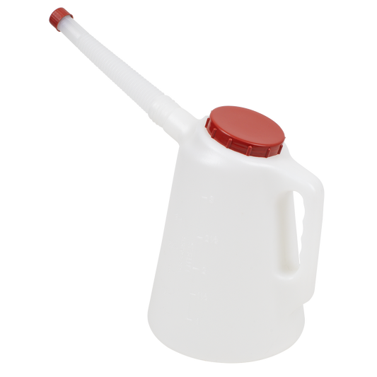 Oil Container with Red Lid & Flexible Spout 3L