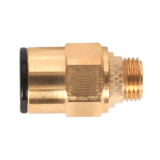 John Guest® Brass SuperThread Straight Adaptor 8mm x 1/8"BSP - Pack of 2