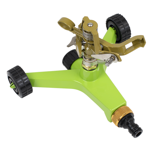 Pulsating Sprinkler with Metal Wheeled Base