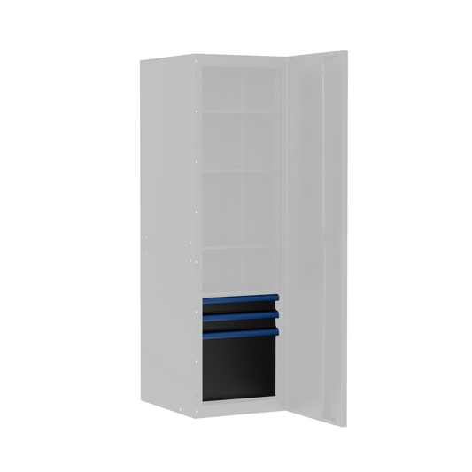 BOXO PRO Gloss Finish 3 Drawer Kit for Full Height Side Locker - Various Trim Options Available