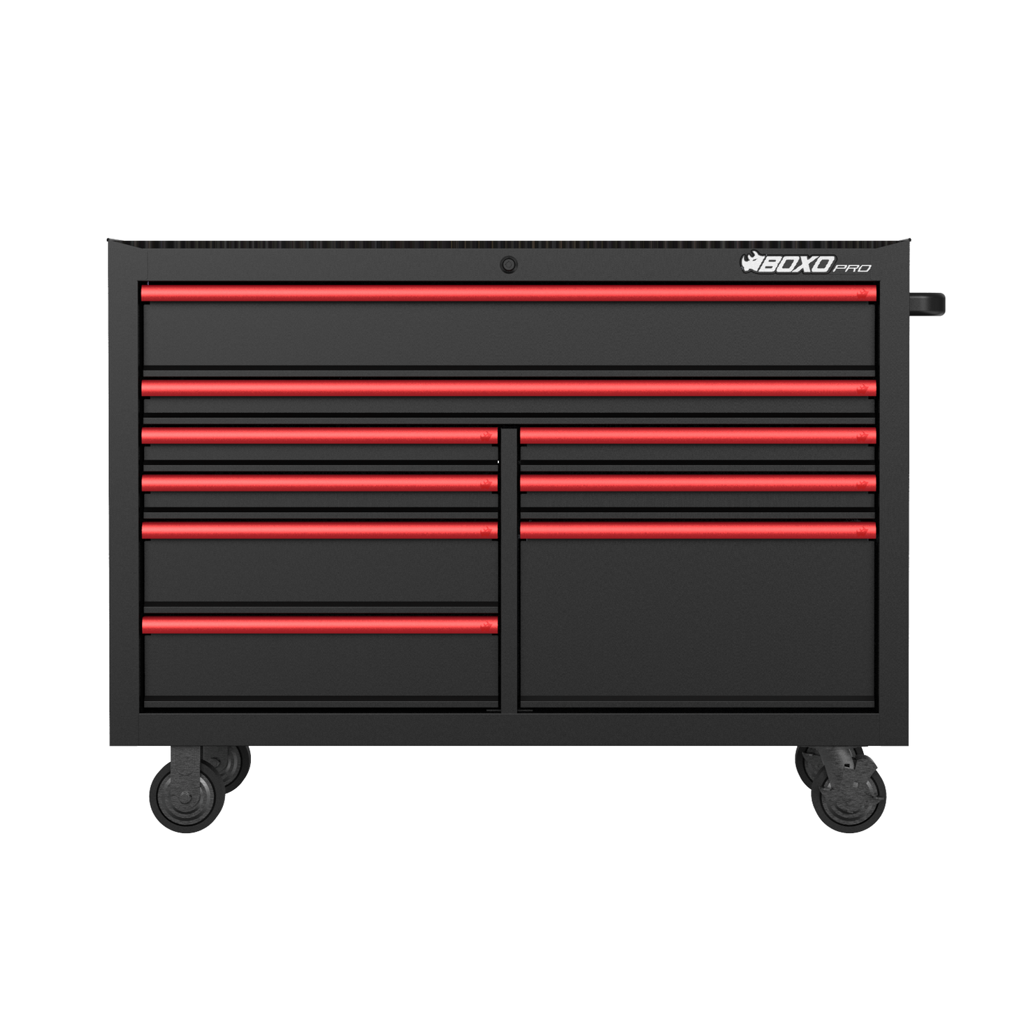 BOXO PRO 53" Matte 9 Drawer Roll Cabinet - Various Trim Options Available