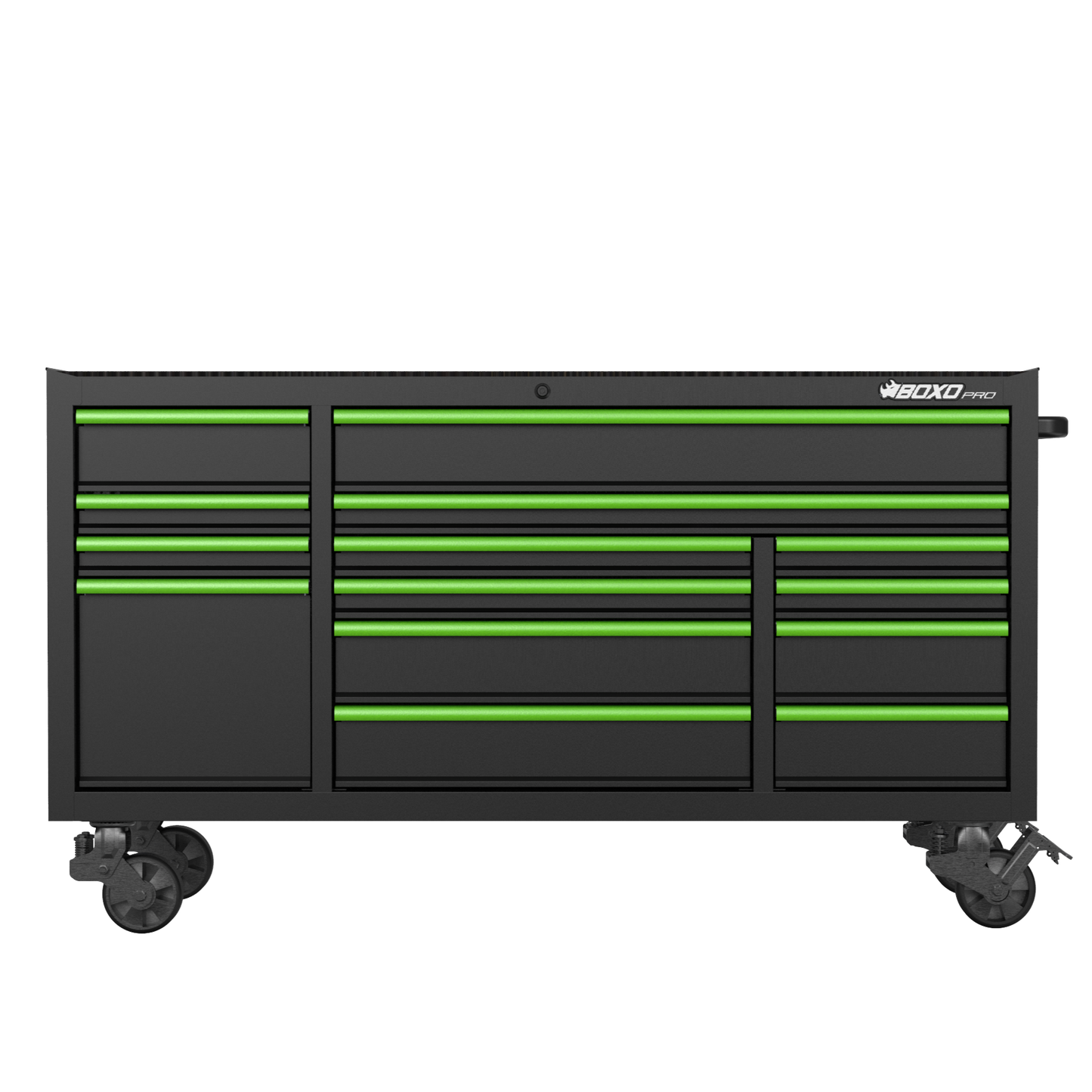 BOXO PRO 72" Matte 14 Drawer Roll Cabinet - Various Trim Options Available