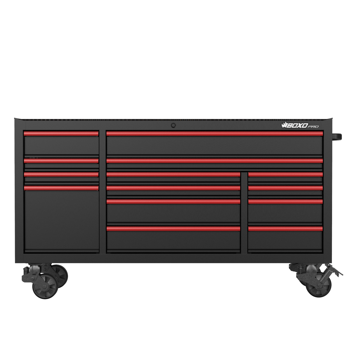 BOXO PRO 72" Gloss Finish 14 Drawer Roll Cabinet - Various Trim Options Available