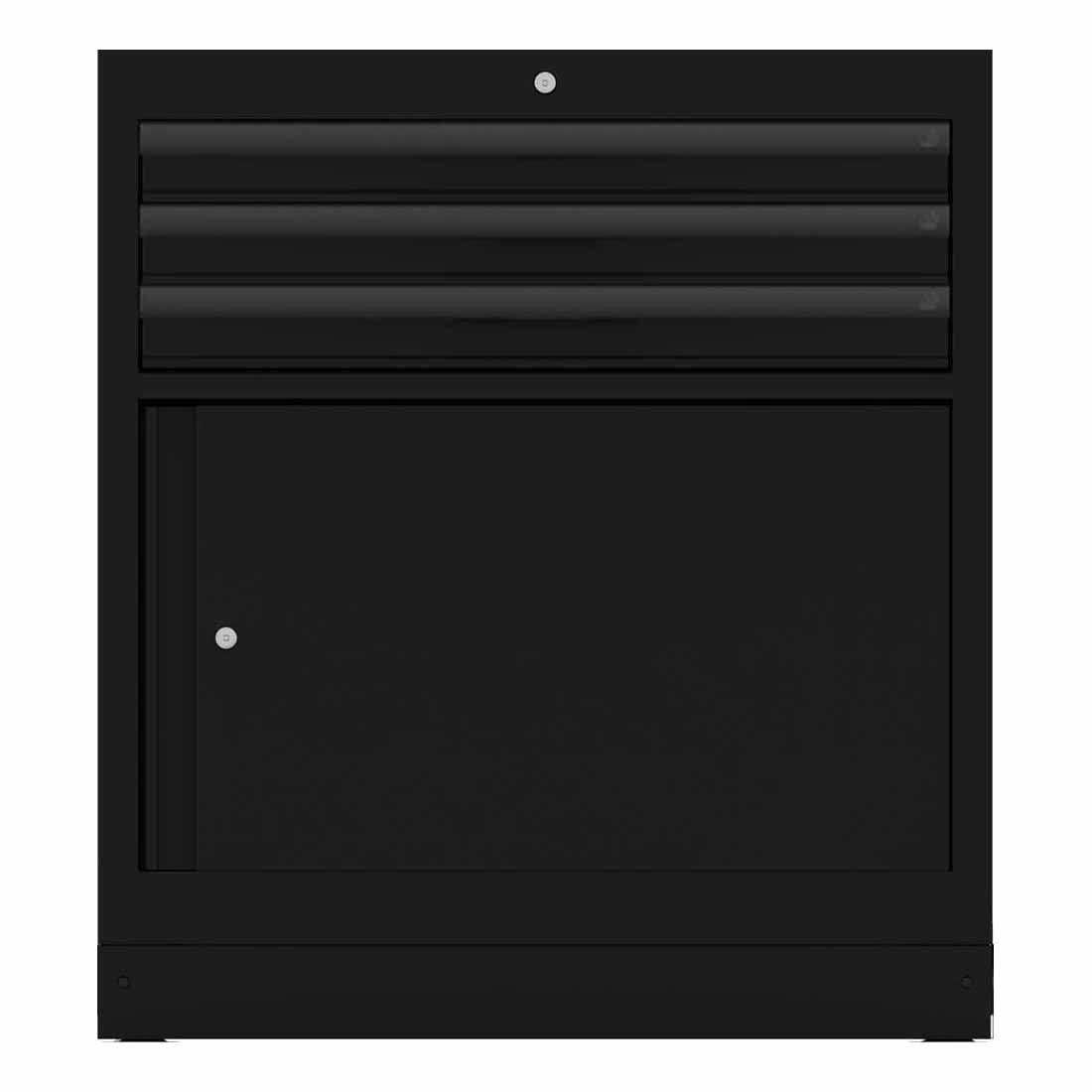 BOXO OSM 34" 3 Drawer/1 Door Base Cabinet - Trim Variations Available