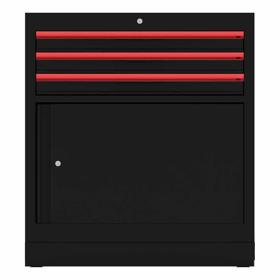BOXO OSM 34" 3 Drawer/1 Door Base Cabinet - Trim Variations Available
