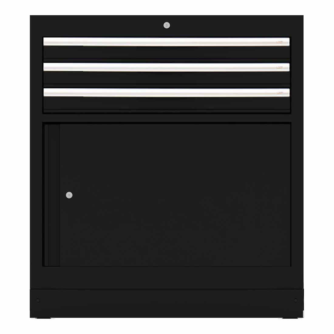 BOXO OSM 34" 3 Drawer/1 Door Base Cabinet - Trim Variations Available