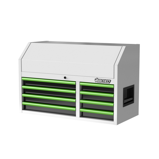 BOXO 41" 8 Drawer Top Box with Drawer Trim Pack - White Body with Coloured Trim Pack