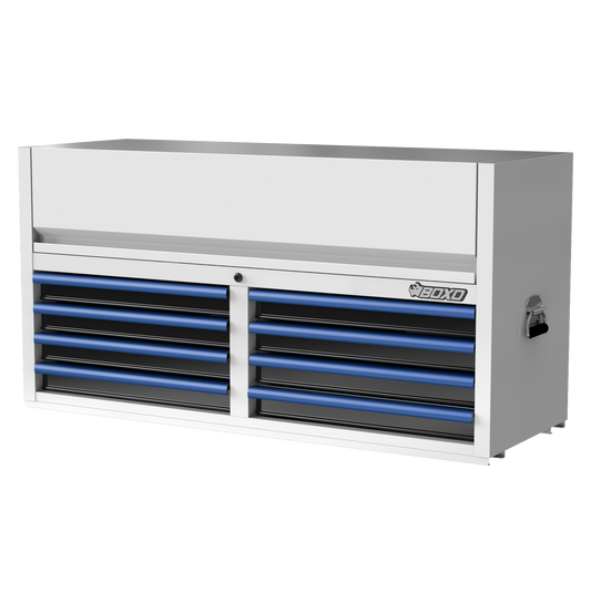 BOXO 53" 8 Drawer Top Box with Drawer Trim Pack - White Body with Trim Colour Options