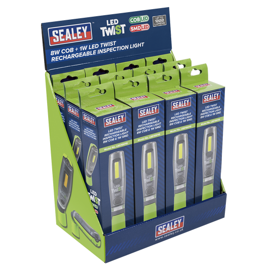 LED Twist® Rechargeable Inspection Light, Green - Box of 12