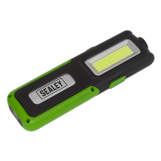 Rechargeable Inspection Light with Power Bank 5W COB & 3W SMD LED - Green