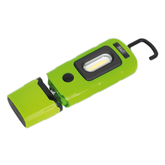 Rechargeable 360° Inspection Light 3W COB & 1W SMD LED - Green
