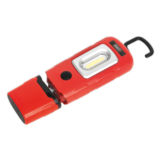 Rechargeable 360° Inspection Light 3W COB & 1W SMD LED - Red