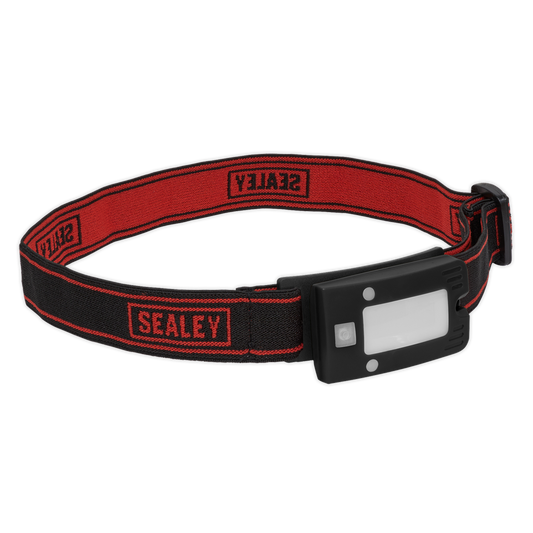 Rechargeable Head Torch with Auto-Sensor 2W COB LED - Black