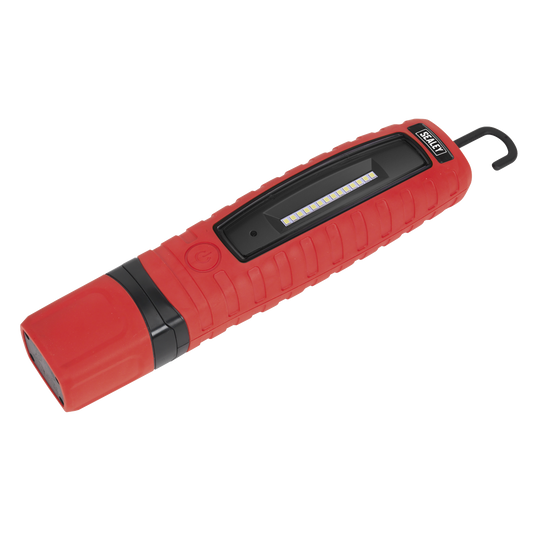 Rechargeable 360° Inspection Light 8W & 3W SMD LED - Red