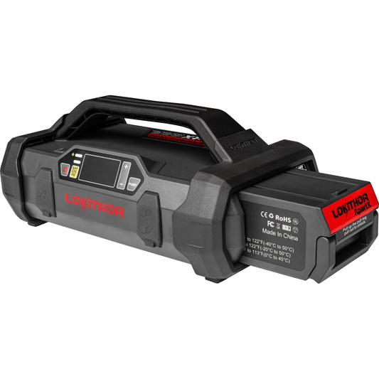 LOKITHOR 4-in-1 Jump Starter & Air Compressor with Interchangeable Battery Technology