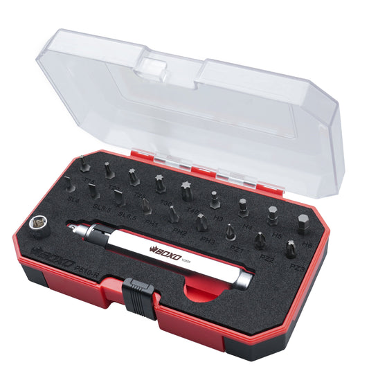 BOXO 20Pc 1/4" Impact Driver & Bit Set