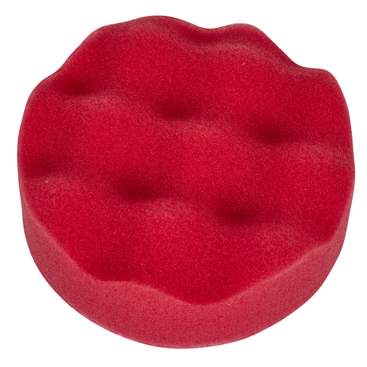 Hook-and-Loop Buffing & Polishing Foam Head 80 x 25mm - Red/Ultra-Soft