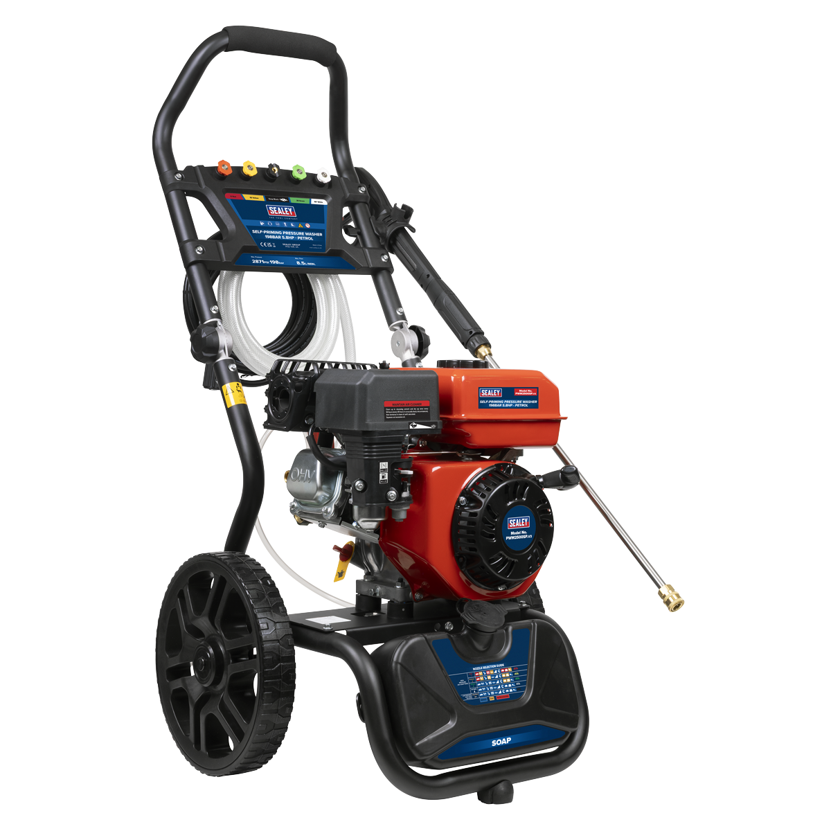 Self-Priming Pressure Washer 198bar 5.8hp - Petrol